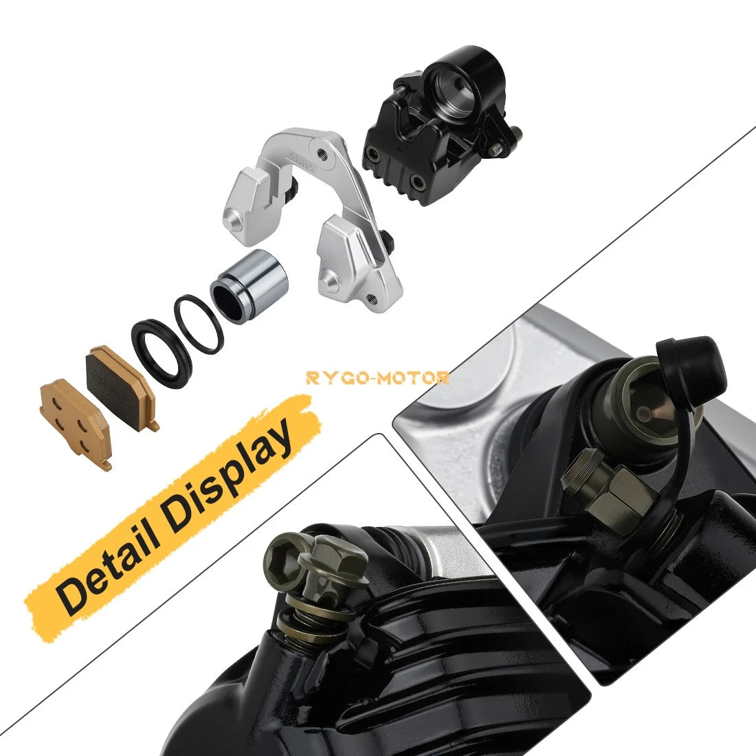 Front Right Brake Caliper & Pads for Honda Gold Wing 1000 GL1000 (1975–1977)
