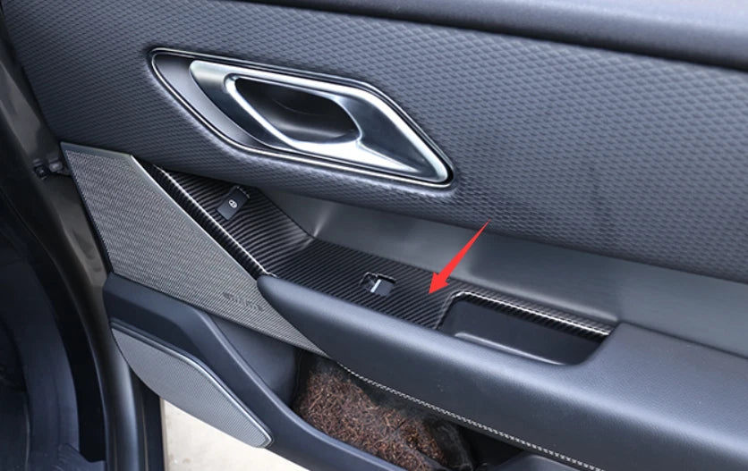 Carbon Fiber Window Lift Cover Trim for Range Rover Velar (2018-2023) 4pcs