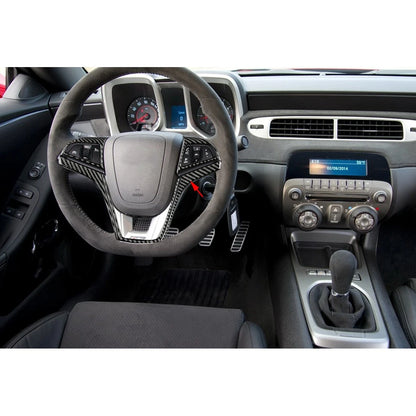 Carbon Fiber Steering Wheel Cover Trim for Chevrolet Camaro (2010-2023)
