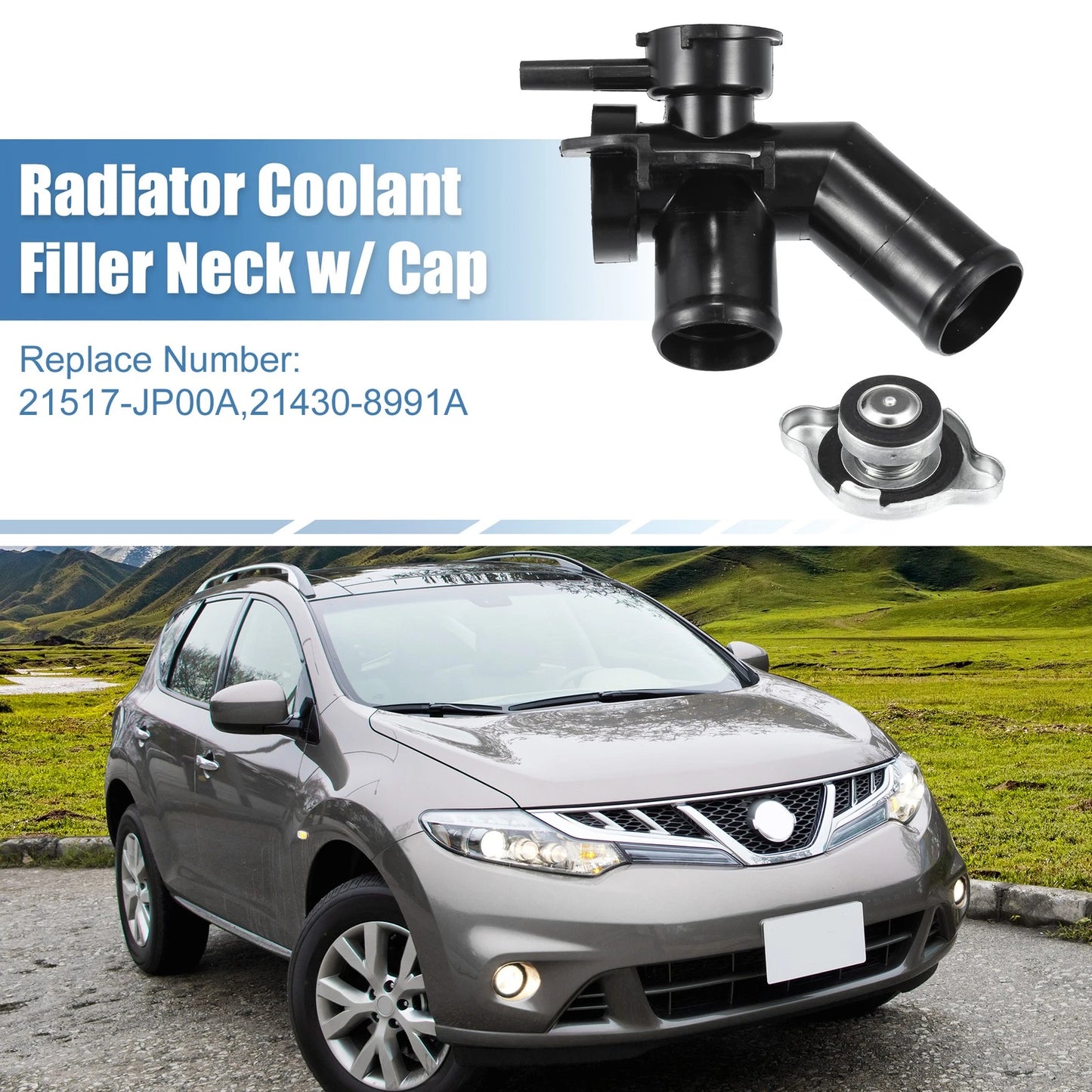 Engine Radiator Coolant Filler Neck for Nissan Quest (2004-2009)
