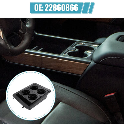Center Console Cup Holder Bezel Black for Chevrolet Silverado 1500