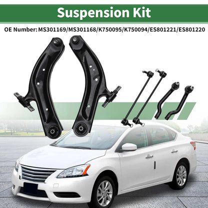 6 Pcs Front Lower Control Arms for Nissan Rogue (2014-2019)