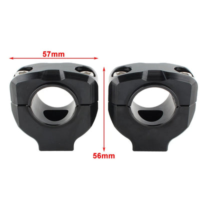 CNC 1-1/8" 28mm Motorcycle Universal Handlebar Fat Bar Riser Mount Clamp