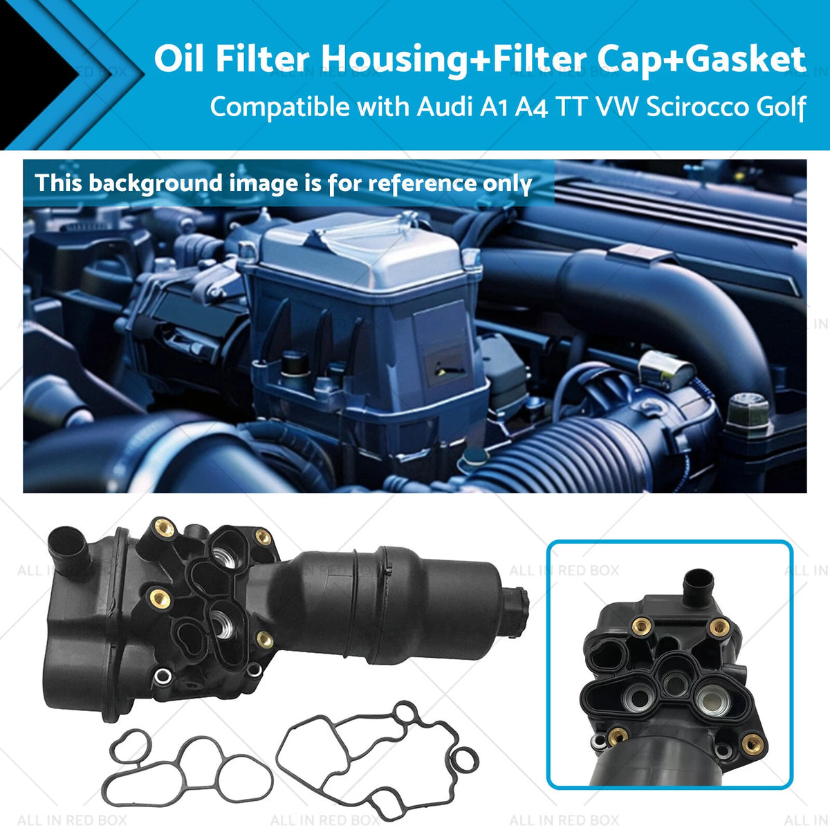 Oil Filter Housing & Gasket for VW Audi Seat 2.0 TFSI (2006-2023)