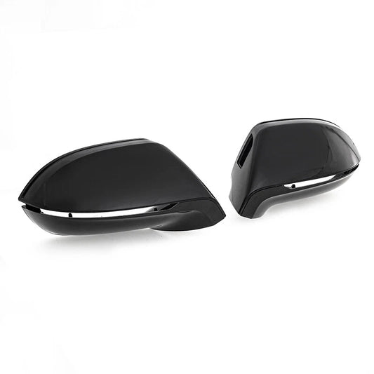 2 x Gloss Black Mirror Cover Caps for AUDI A7 S7 RS7 (2010-2017)
