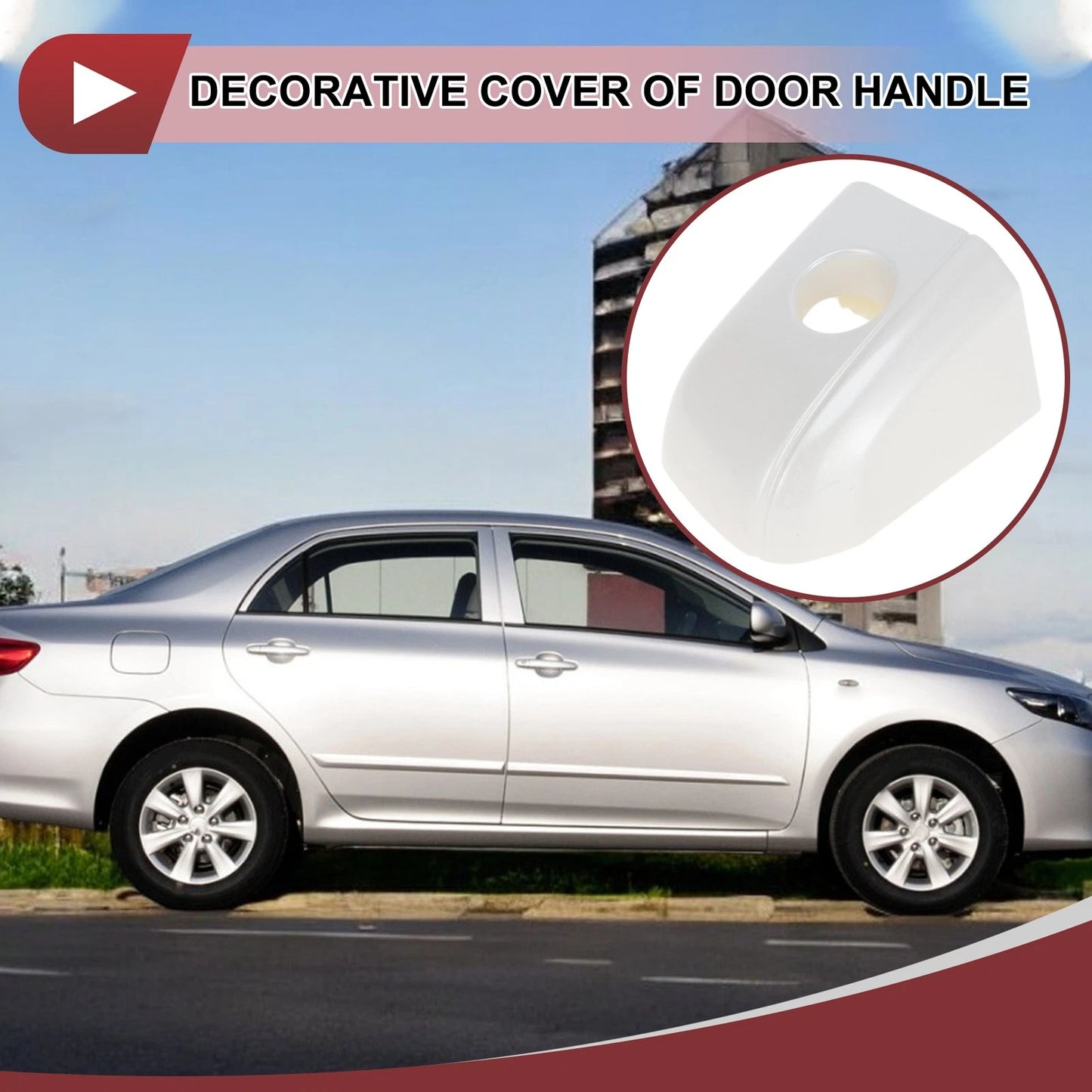 Front Left Door Handle for Honda Accord 2018-2020 White ABS
