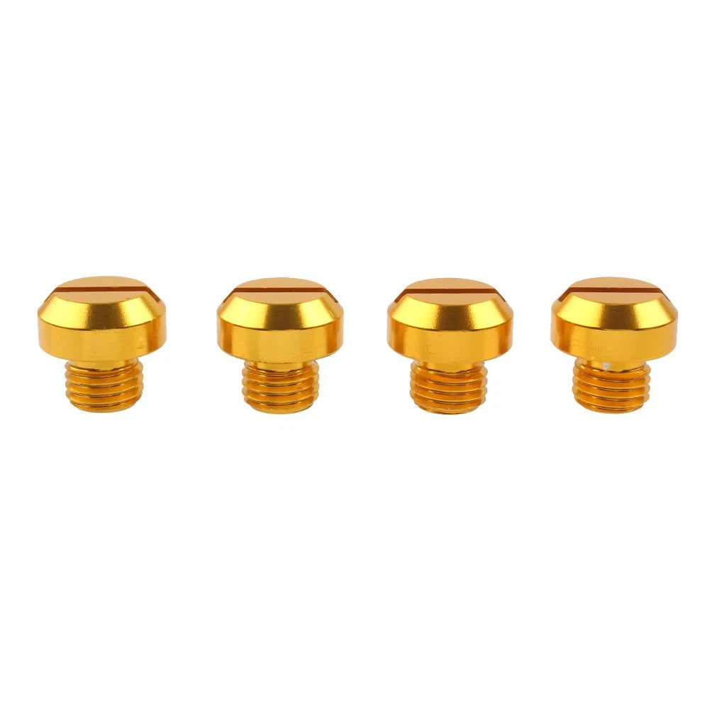 4 x Universal Motorcycle Mirror Hole Blanking Plugs for M10 Screws - Gold