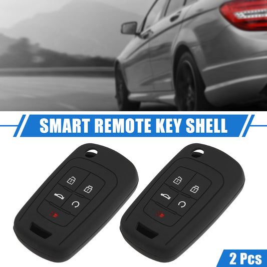 2 x 5 Button Smart Remote Key Shell for Chevrolet Camaro (2010-2019) Black