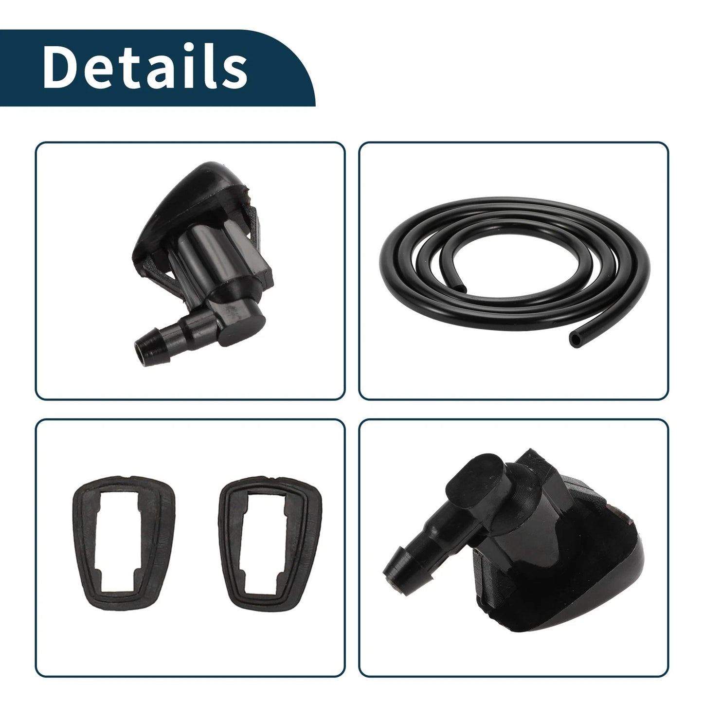 Windshield Washer Nozzle & Gasket for Jeep (2011-2018) - 1 Set