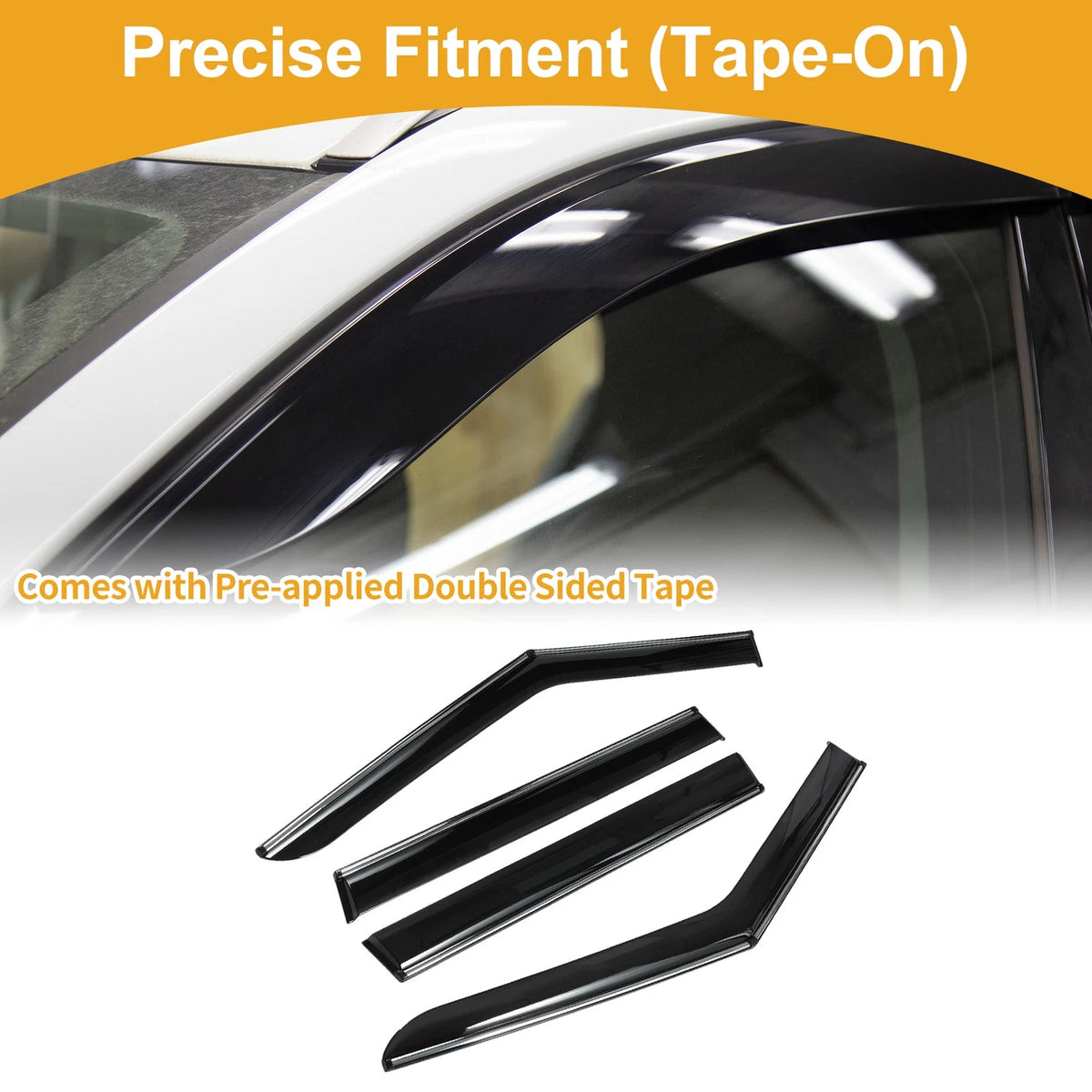 Window Deflectors for Mitsubishi Outlander Sport RVR 2023-2024 Black Set