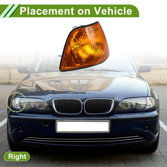 1Pc Right Corner Signal Light Cover for BMW 3 Series (1992-1998)
