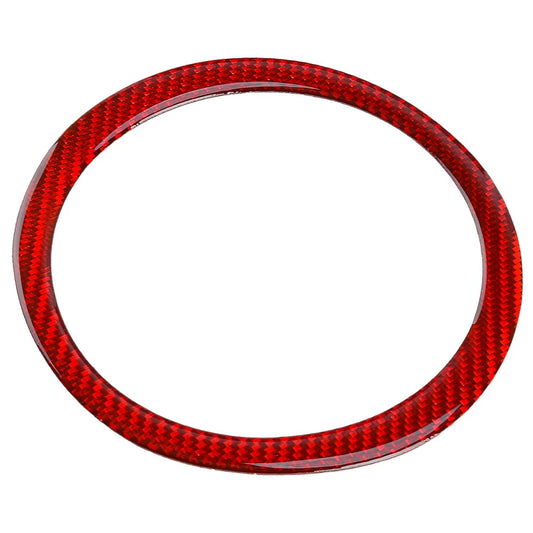 1x Red Carbon Fiber Gear Shift Cover Trim for Fiat 500 (2012-2015)