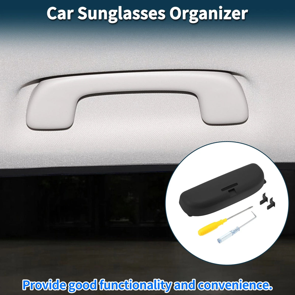 Sunglasses Case for BMW 1 Series F20 Eyeglasses Holder Storage Box Black