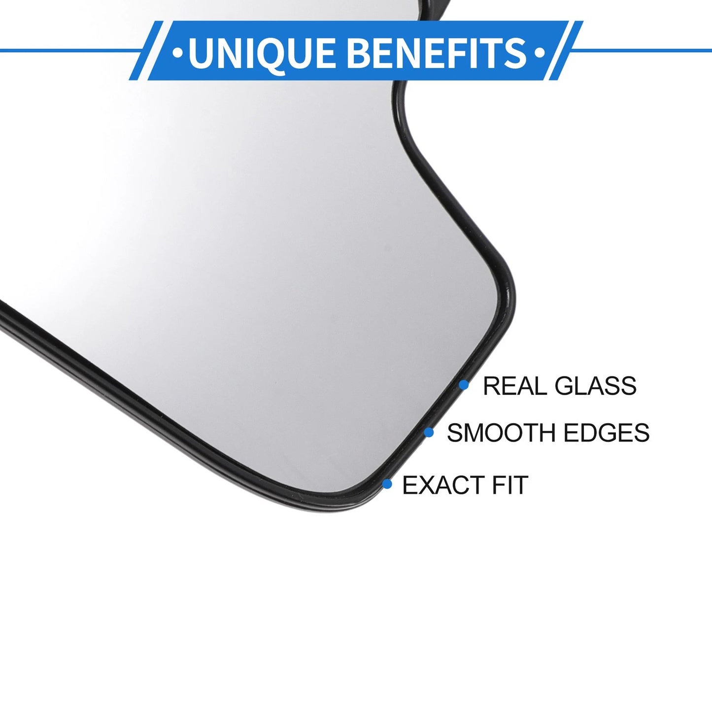 Lower Part Mirror Glass Heated Right Passenger Side for GMC