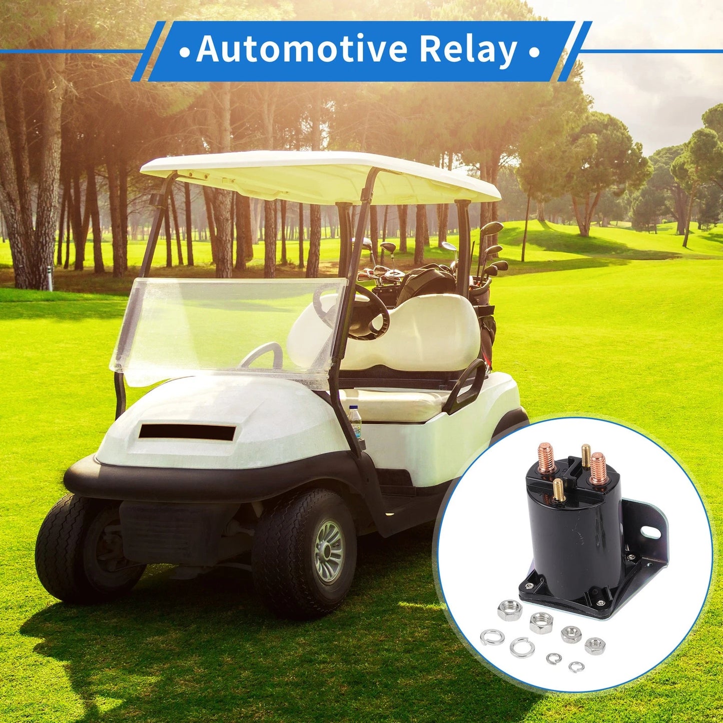 Golf Cart Starter Solenoid Relay 12V 4 Terminal for Yamaha G8 G9 G11 G14 G16 G20