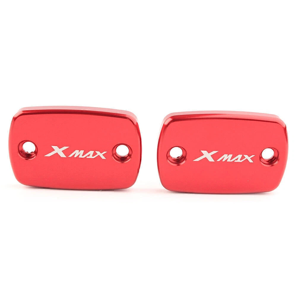 Red Front Fluid Reservoir Cover Caps for Yamaha X-MAX 300 (2017-2023)