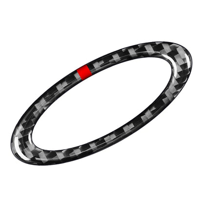 Steering Wheel Center Ring Cover Trim for Ford Mondeo (2013-2019) Black Red Line