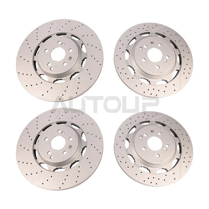 4Pcs Front-Rear Brake Rotors for Mercedes W222 S63 AMG S65 AMG (2014–2020)