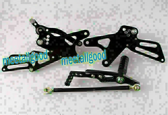 CNC Rear Sets Footrests for Yamaha YZF R1 2009-2013 - Black 2 x Pegs