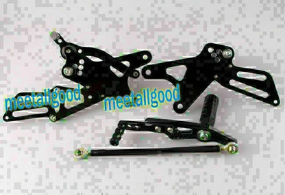 CNC Rear Sets Footrests for Yamaha YZF R1 2009-2013 - Black 2 x Pegs