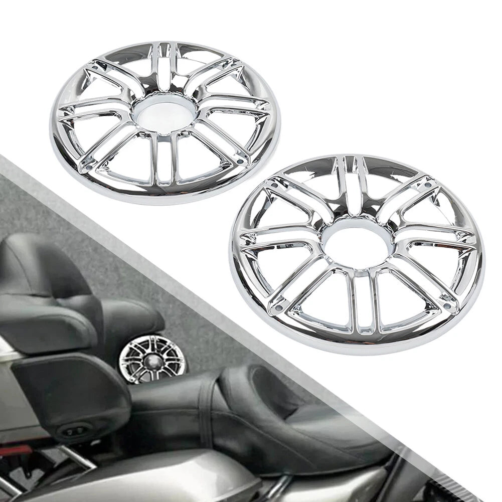 Chrome Rear Speaker Trim Grill Cover for Harley Electra Tri Glide (2009-2023)