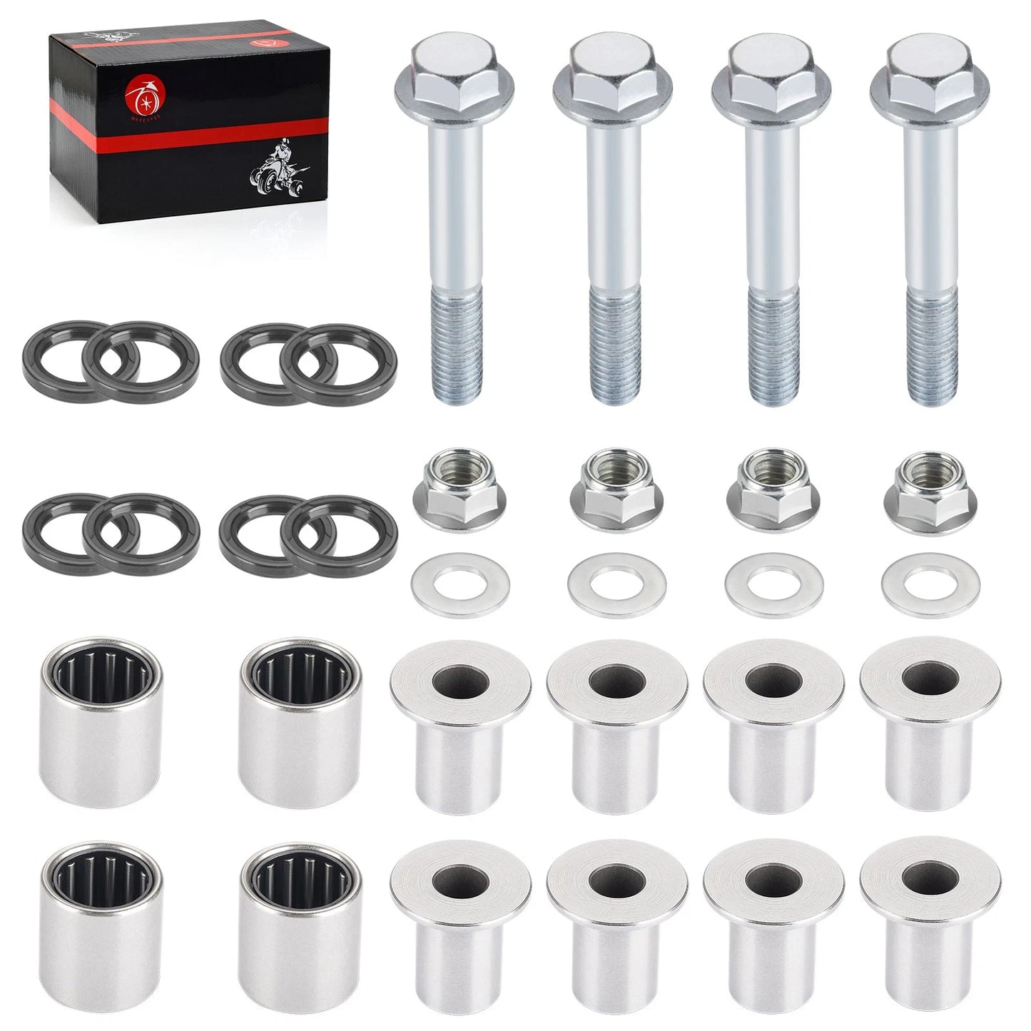 Front Upper A Arm Bearing Seal & Bolt Kit for Arctic Cat 400 DVX 2004-2008
