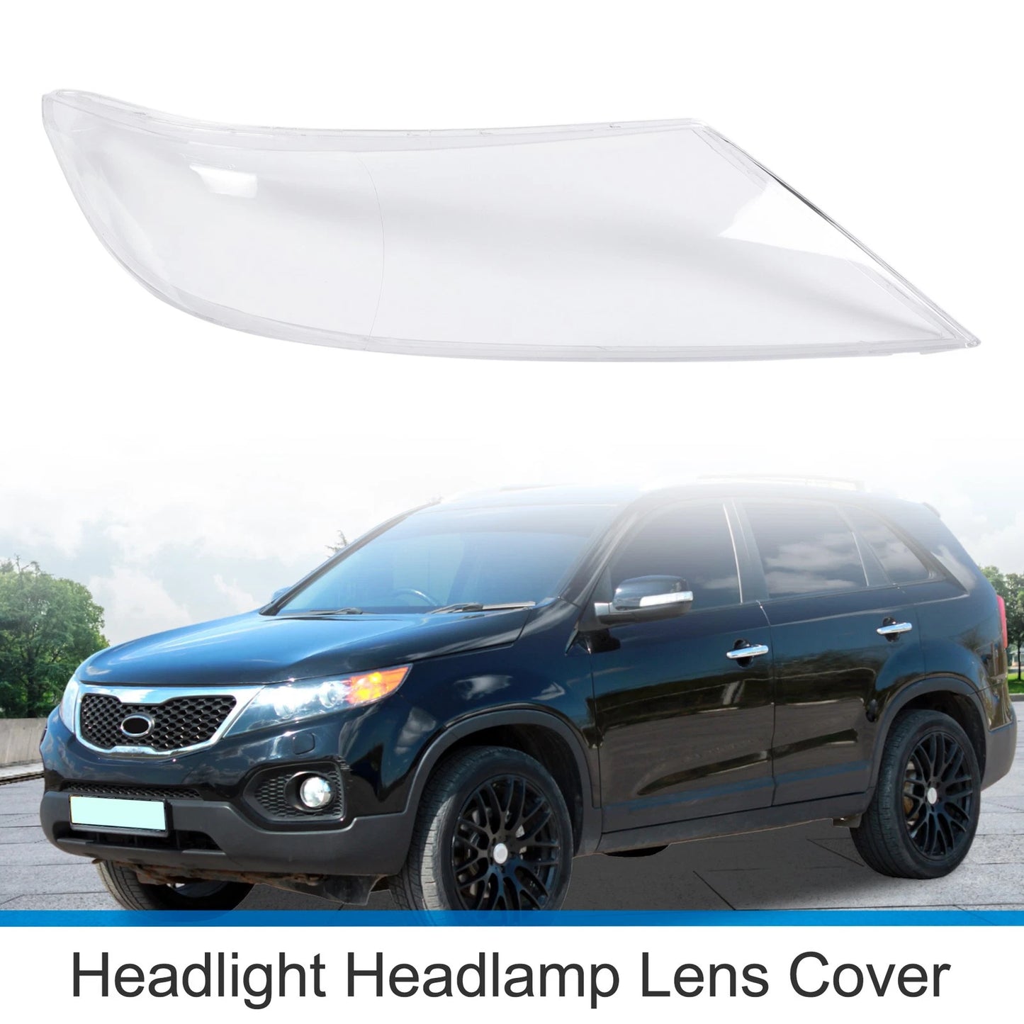 1 x Front Right Headlight Lens Cover for Kia Sorento (2009-2012)