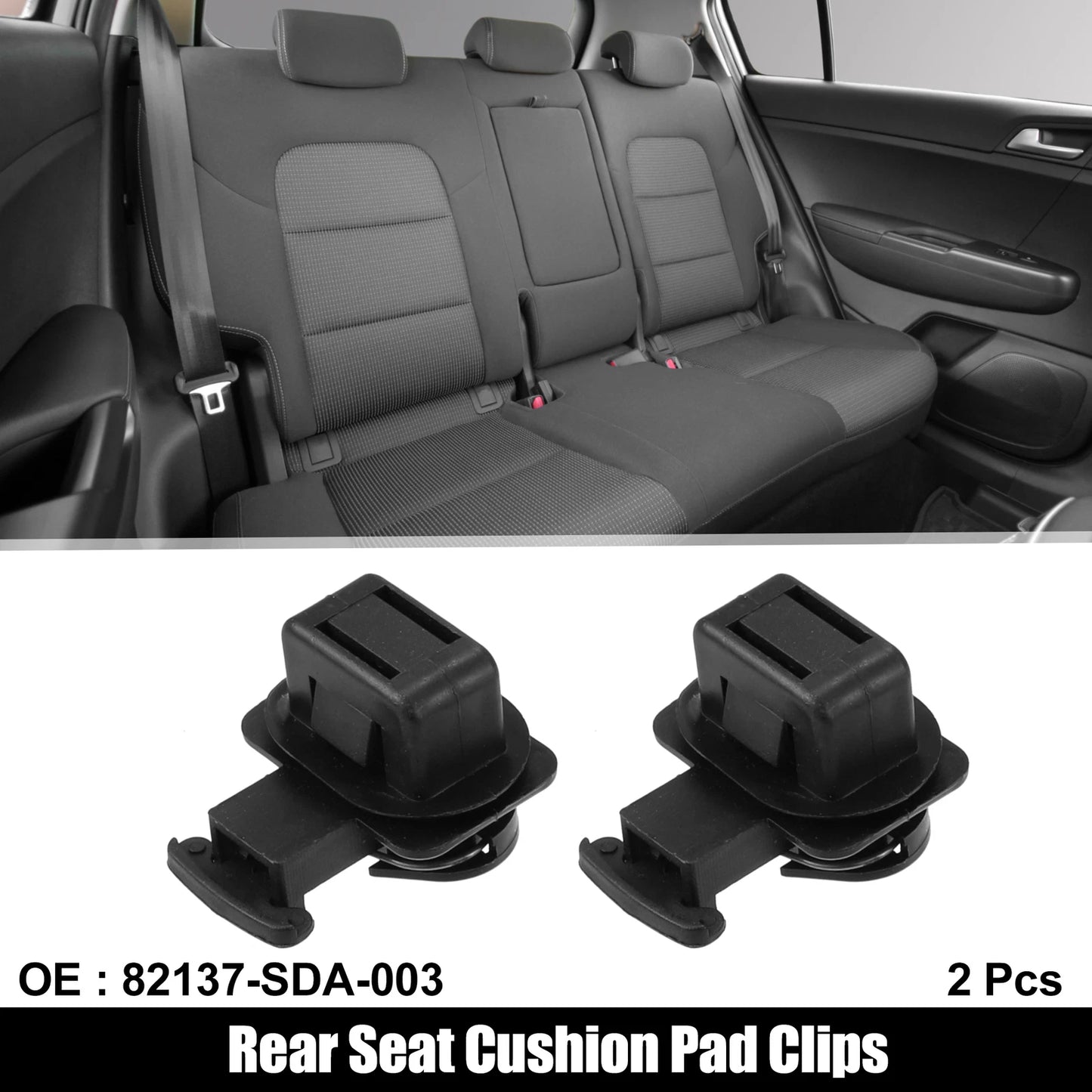 2 x Rear Seat Cushion Pad Clips for Honda Accord (2003-2012)