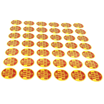 Mixed Fuel 40:1 Sticker for Extreme Stick Commercial Grade Labels