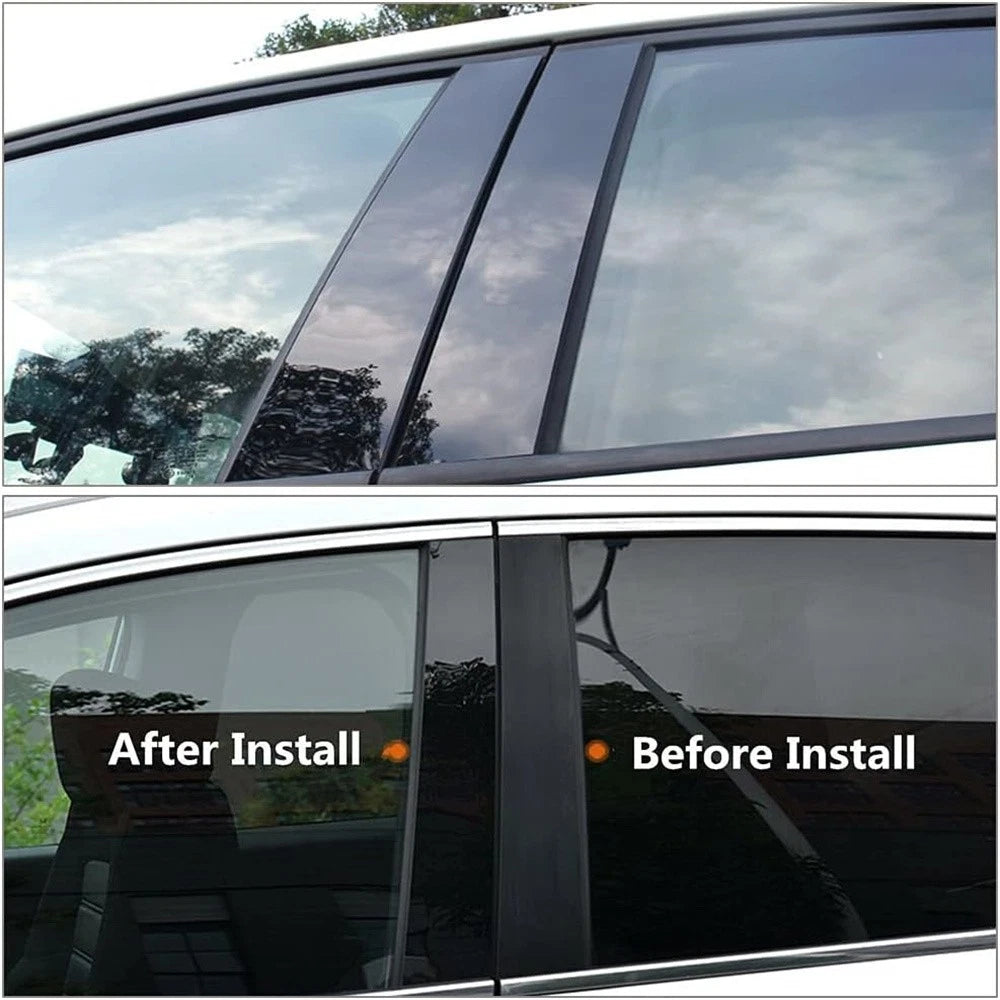 6Pcs Black Door Window Trim Covers for Subaru Forester (2019-2023)