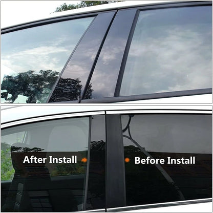 6Pcs Black Door Window Trim Covers for Subaru Forester (2019-2023)