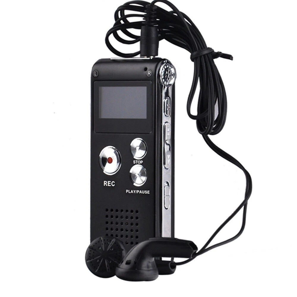 8GB Digital Audio Voice Recorder for Black (No Year Specified)