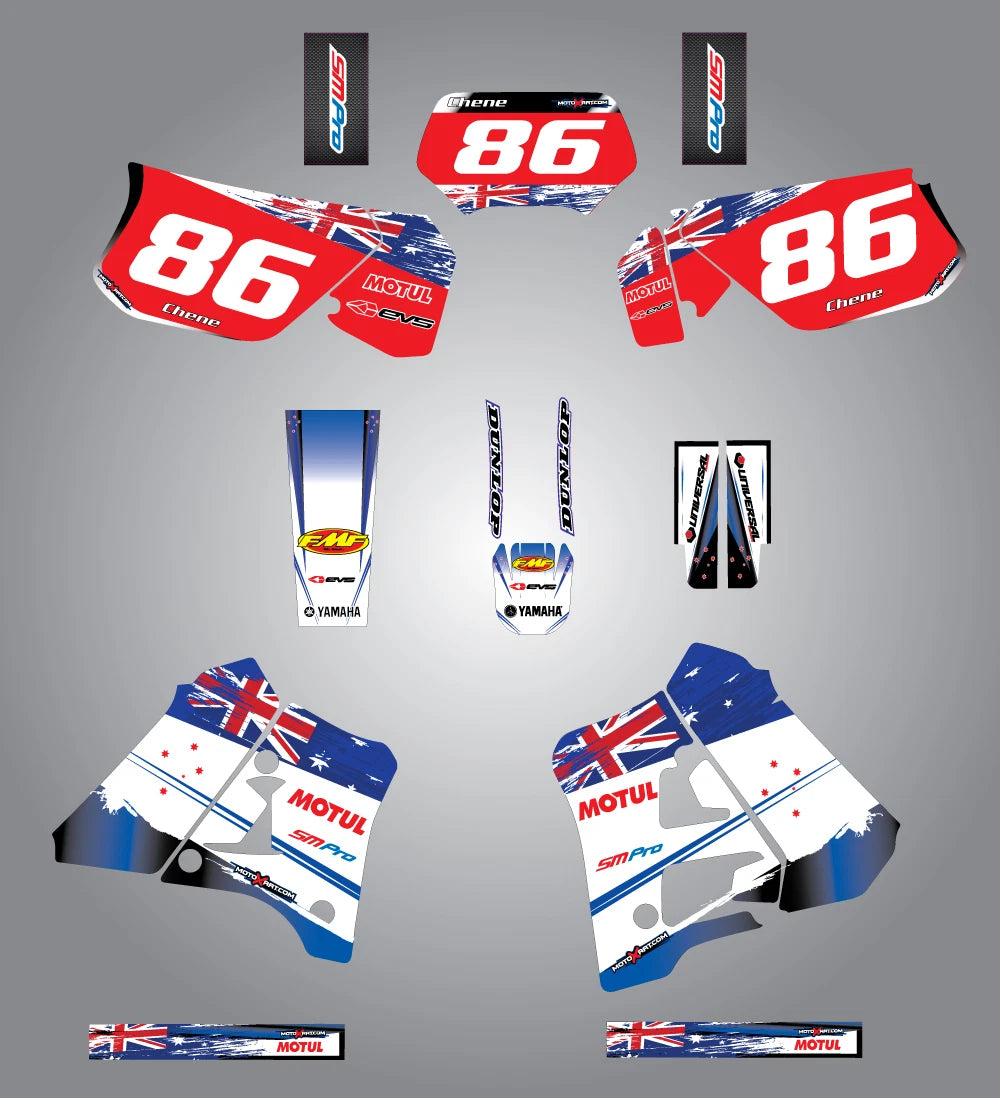 Custom Graphic Kit - AUSSIE PRIDE for YAMAHA DT125 (1991-2003) Stickers