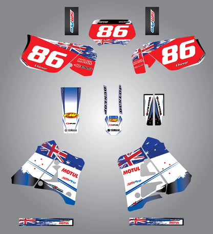 Custom Graphic Kit - AUSSIE PRIDE for YAMAHA DT125 (1991-2003) Stickers