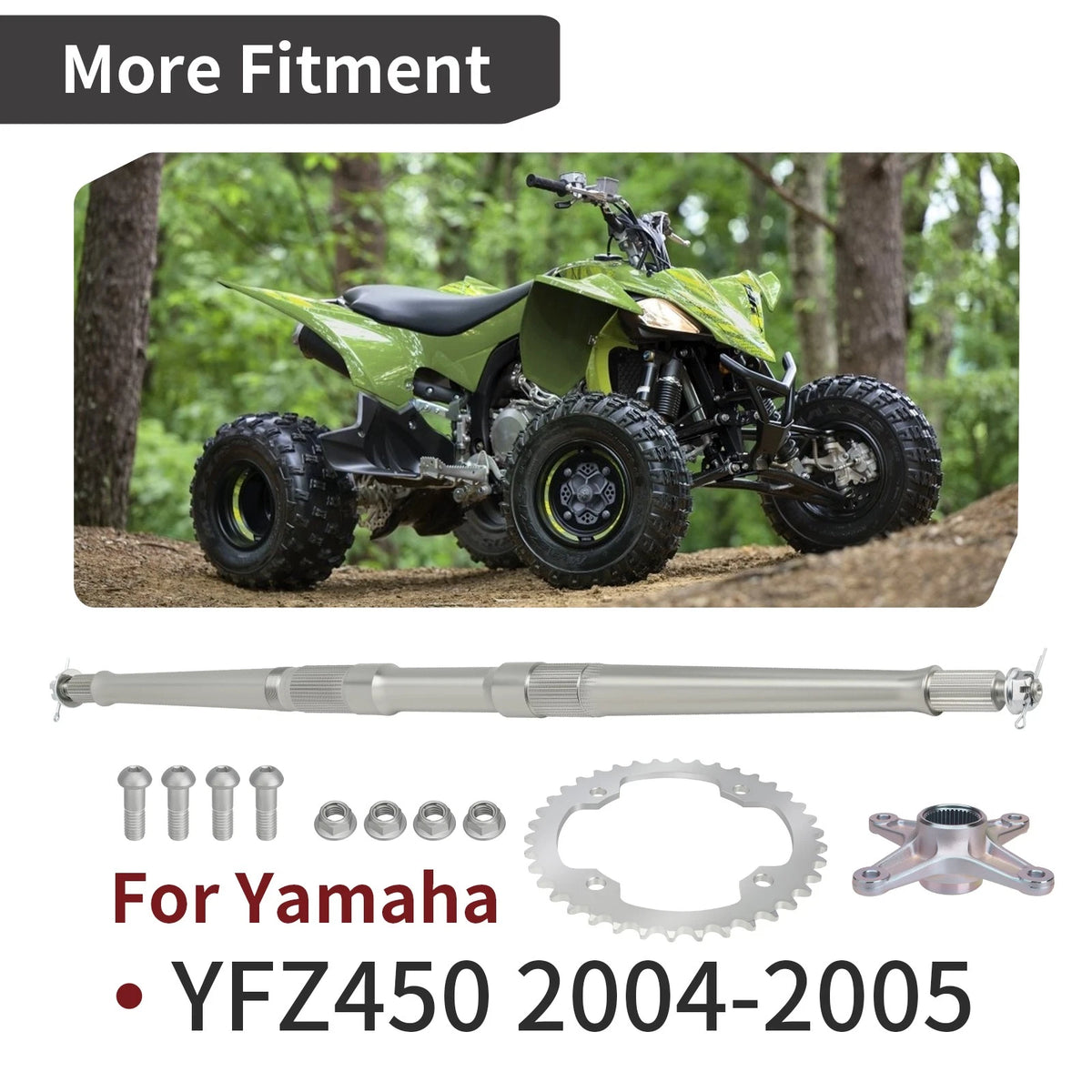 Rear Axle Shaft Collar Sprocket Hub for Yamaha YFZ450 (2004–2005)
