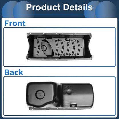 Engine Oil Pan for Ford E350 Econoline 1997-1998 - 1 x Iron Black