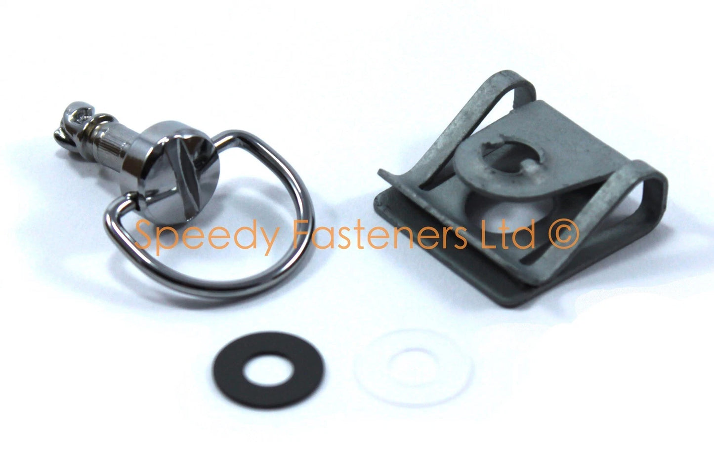 6mm x 17mm Chrome D-Ring Dzus Fasteners for Carenatura Stud & Clip 1/4 Turn