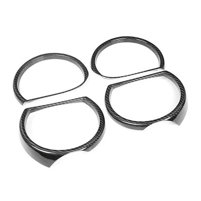 Carbon Fiber Headlight Ring Cover Trim for Dodge Challenger SRT 2015-2023