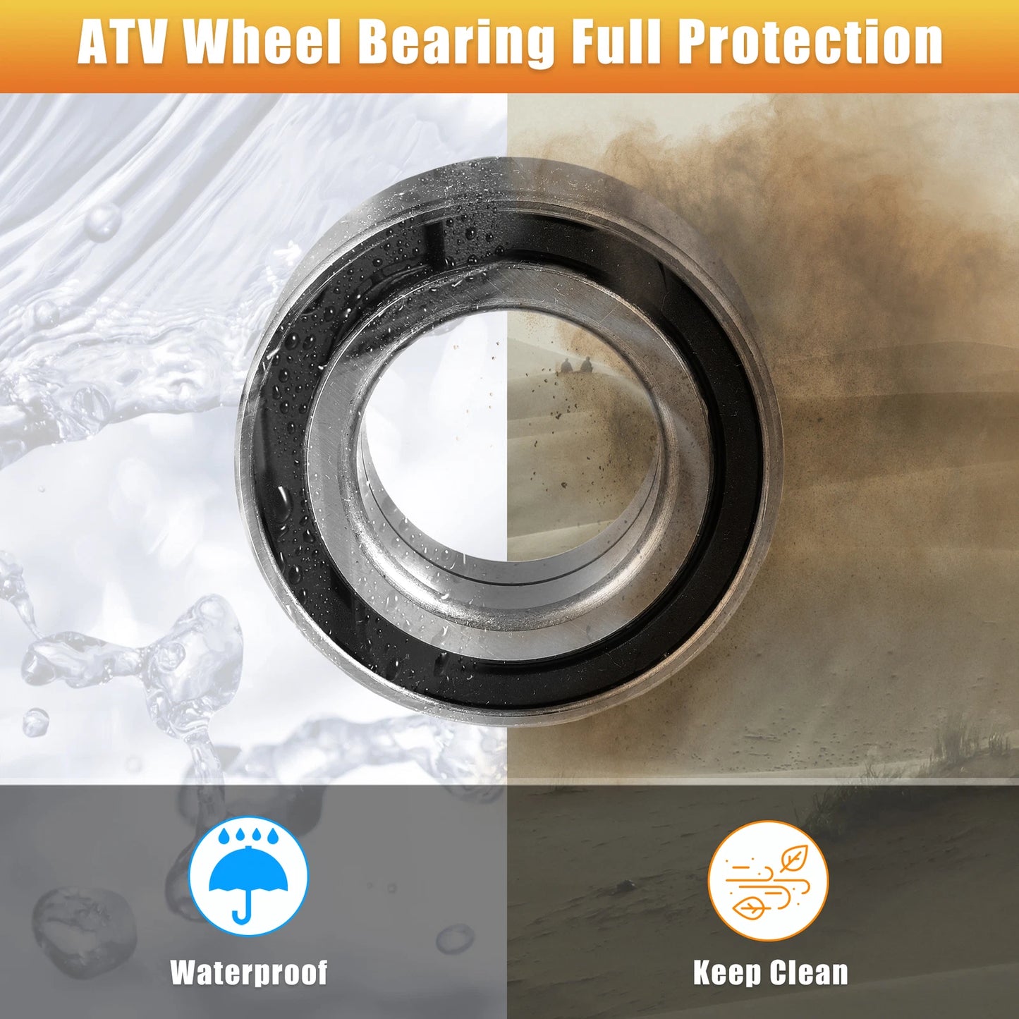 Front Wheel Bearing & Seals Kit for Honda FourTrax Rancher 420 (2007-2013)