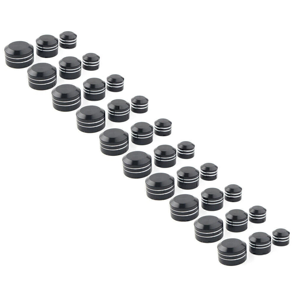 11mm Black CNC Inner Motor Bolt Topper Caps for Harley