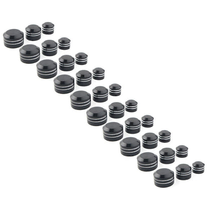 11mm Black CNC Inner Motor Bolt Topper Caps for Harley