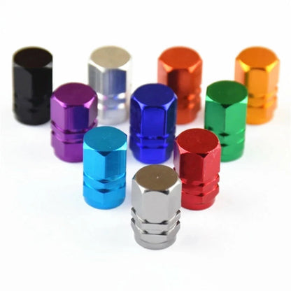 4 x Durable Aluminum Tire Valve Air Dust Cover Caps for Car Truck SUV Bike