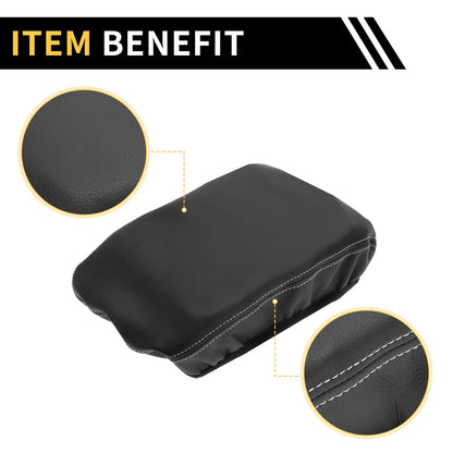 Arm Rest Cover for GMC Canyon - Microfiber Leather Anti-Scratch Black