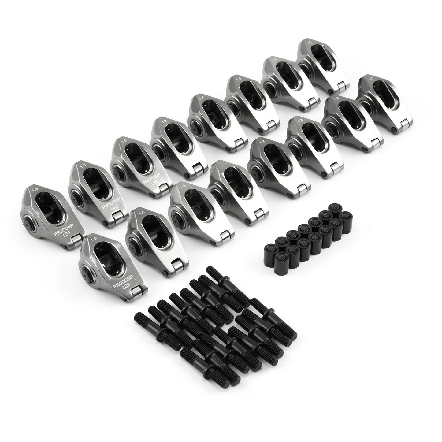 1. LS3/L92 Pedestal Mount 1.8 Ratio Aluminum Rocker Arms for Chevrolet (2005-2013)