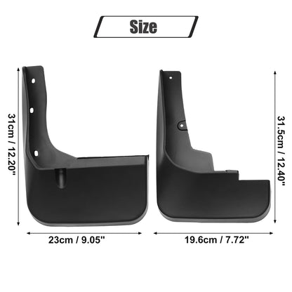 Mud Flaps Splash Guards for Toyota Highlander Black 1 Set (2014-2023)