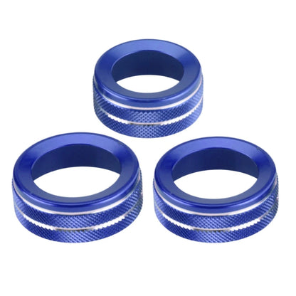 Blue Alloy AC Radio Switch Trim Ring Knob Cover for Ford Ranger (2023-2025)
