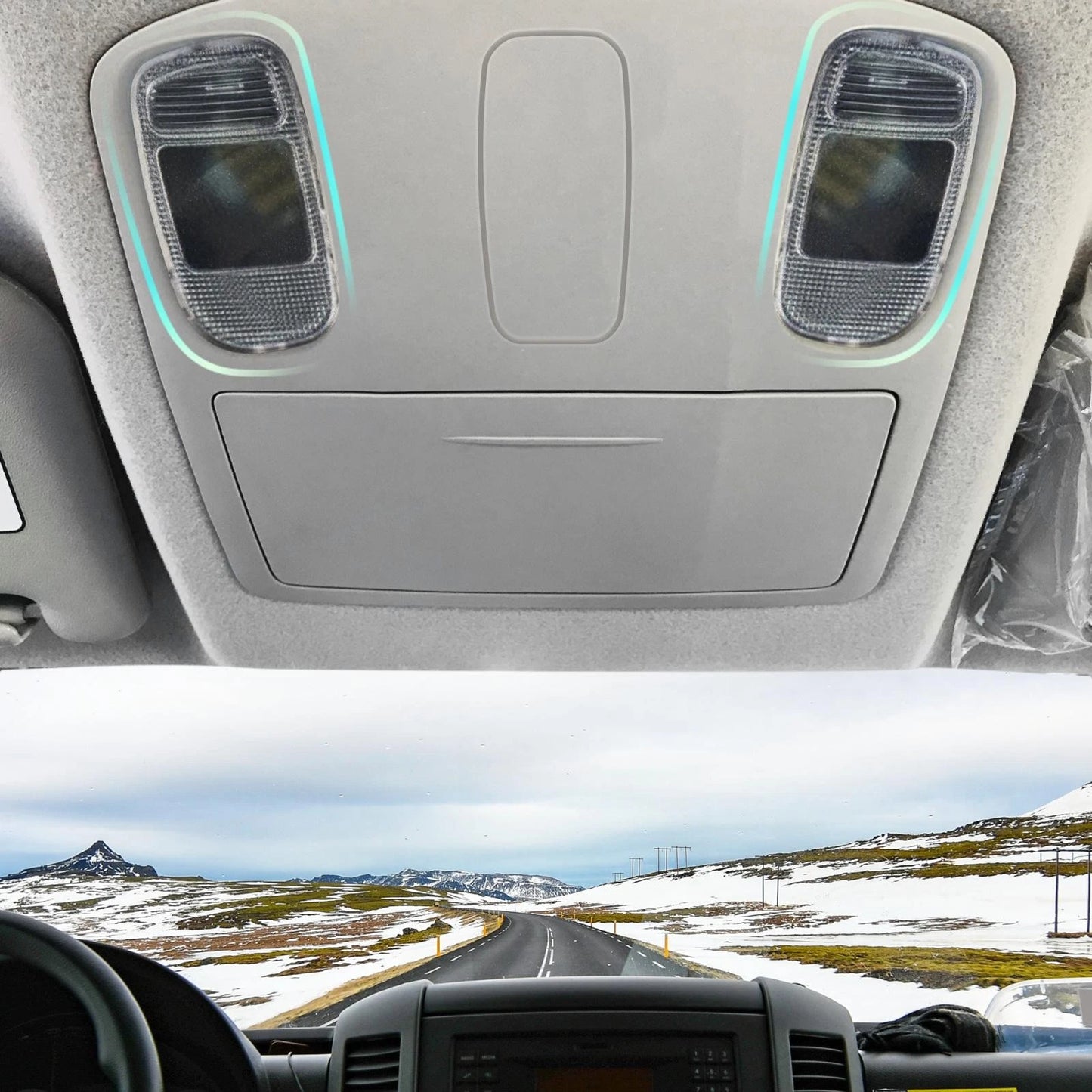 Pair Overhead Console Dome Map Reading Light for Dodge Ram (2002-2010)