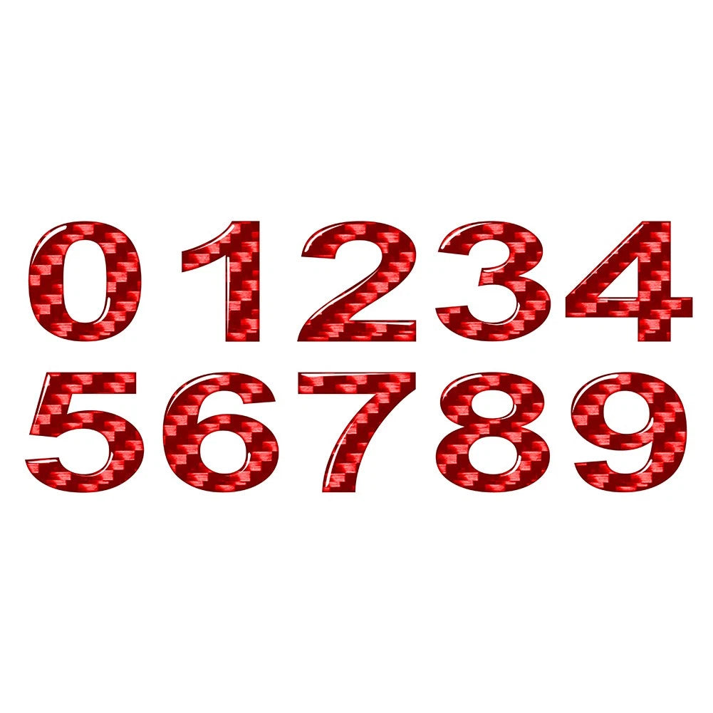 Carbon Red Window Door Wall Car Badge Emblem Decal Sticker for Make & Model