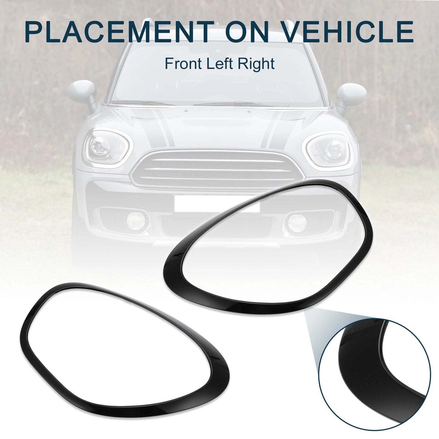 Front Headlight Trim Bezel for Mini Cooper Countryman (2011-2016)