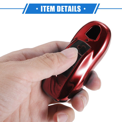 3 Button Car Remote Key Fob Cover for Porsche Macan TPU Red (2014-2022)